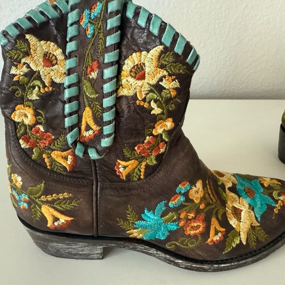 ** Vintage **Old Gringo Jasmine Lace Embroidered Floral Cowboy Boots - Picture 4 of 7